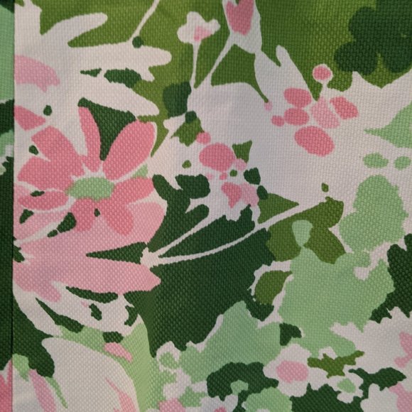 NWT! Talbots Pencil Skirt Bright Floral Pink/Green Size 2P - Picture 2 of 3